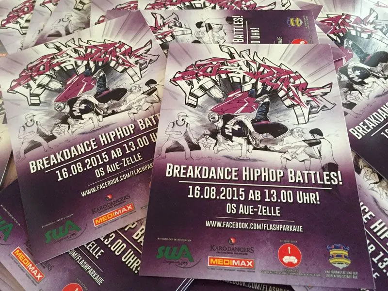 Flyer für den Flashpark Aue
